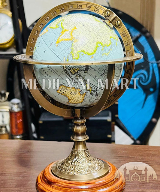 MEDIEVALMART FR Longue-Vue Nautique Antique 50X en Laiton – Télescope Portable de 18" pour Décoration Nautique