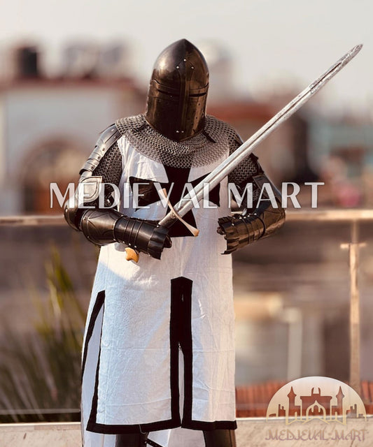 MEDIEVALMART FR Armure Médiévale de l’Empire Romain Kastenbrust – Armure Complète en Plaques avec Épée Alexander (ROA 1332)