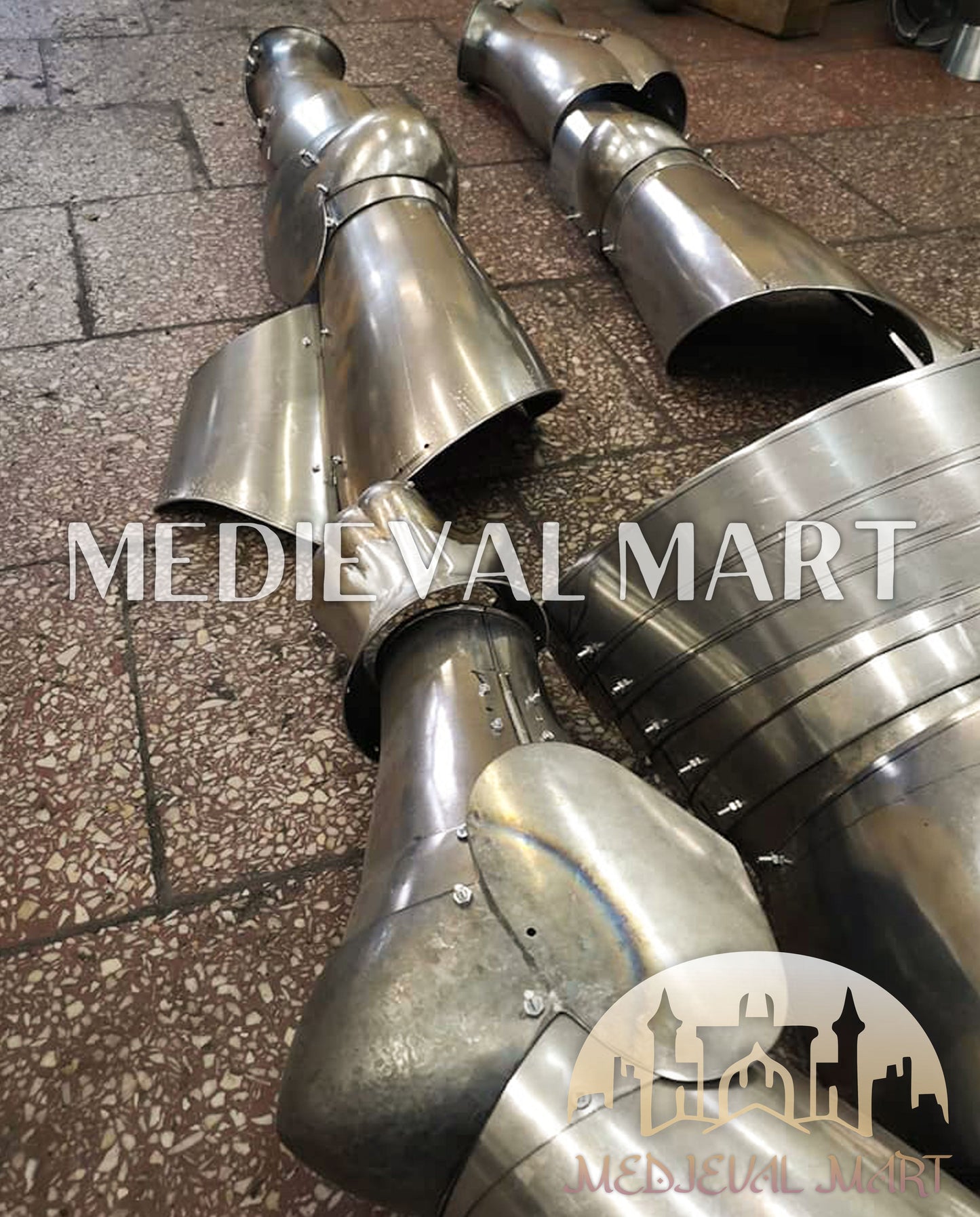 MEDIEVALMART FR Armure Médiévale de l’Empire Romain Kastenbrust – Armure Complète en Plaques avec Épée Alexander (ROA 1332)