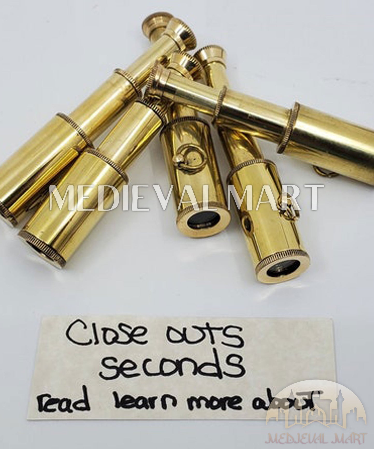 MEDIEVALMART FR Longue-Vue Nautique Antique 50X en Laiton – Télescope Portable de 18" pour Décoration Nautique