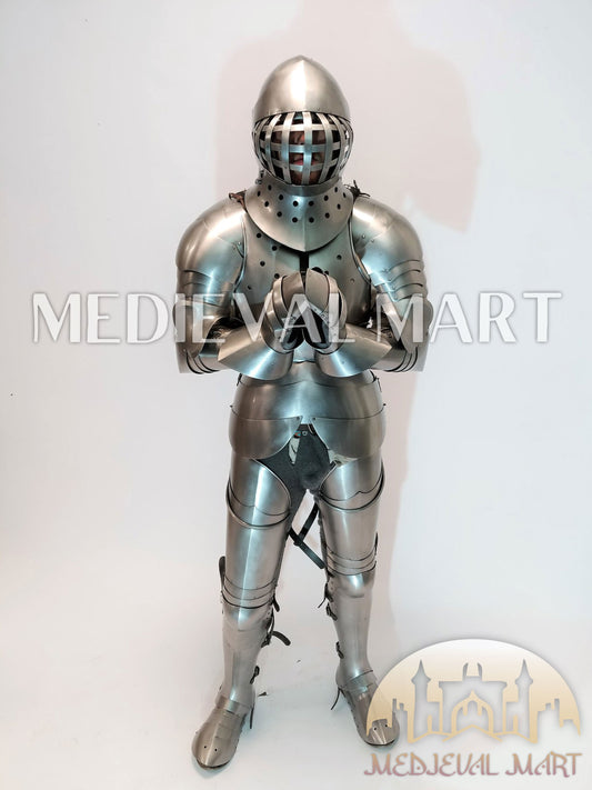 MEDIEVALMART FR Armure Médiévale de l’Empire Romain Kastenbrust – Armure Complète en Plaques avec Épée Alexander (ROA 1332)