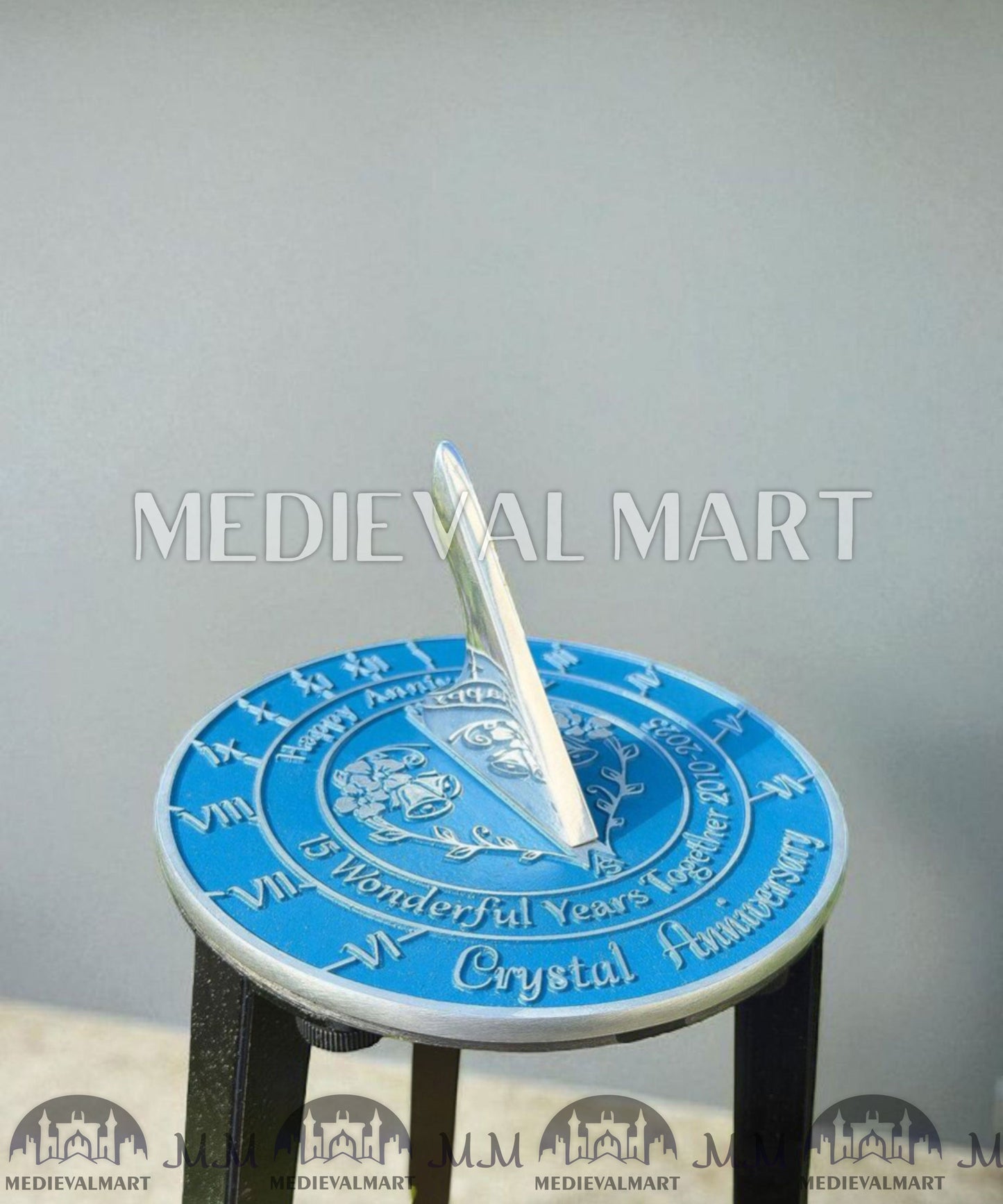 MEDIEVALMART FR Bouclier Viking Iconique Valhalla Noir/Gris – Ivar le Désossé avec Pointes en Fer | Cadeau pour Papa