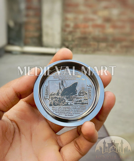 MEDIEVALMART FR Boussole Nautique Vintage Trip Gear en Laiton – Finition Or Brillant avec Base en Bois | Cadeau pour Maman