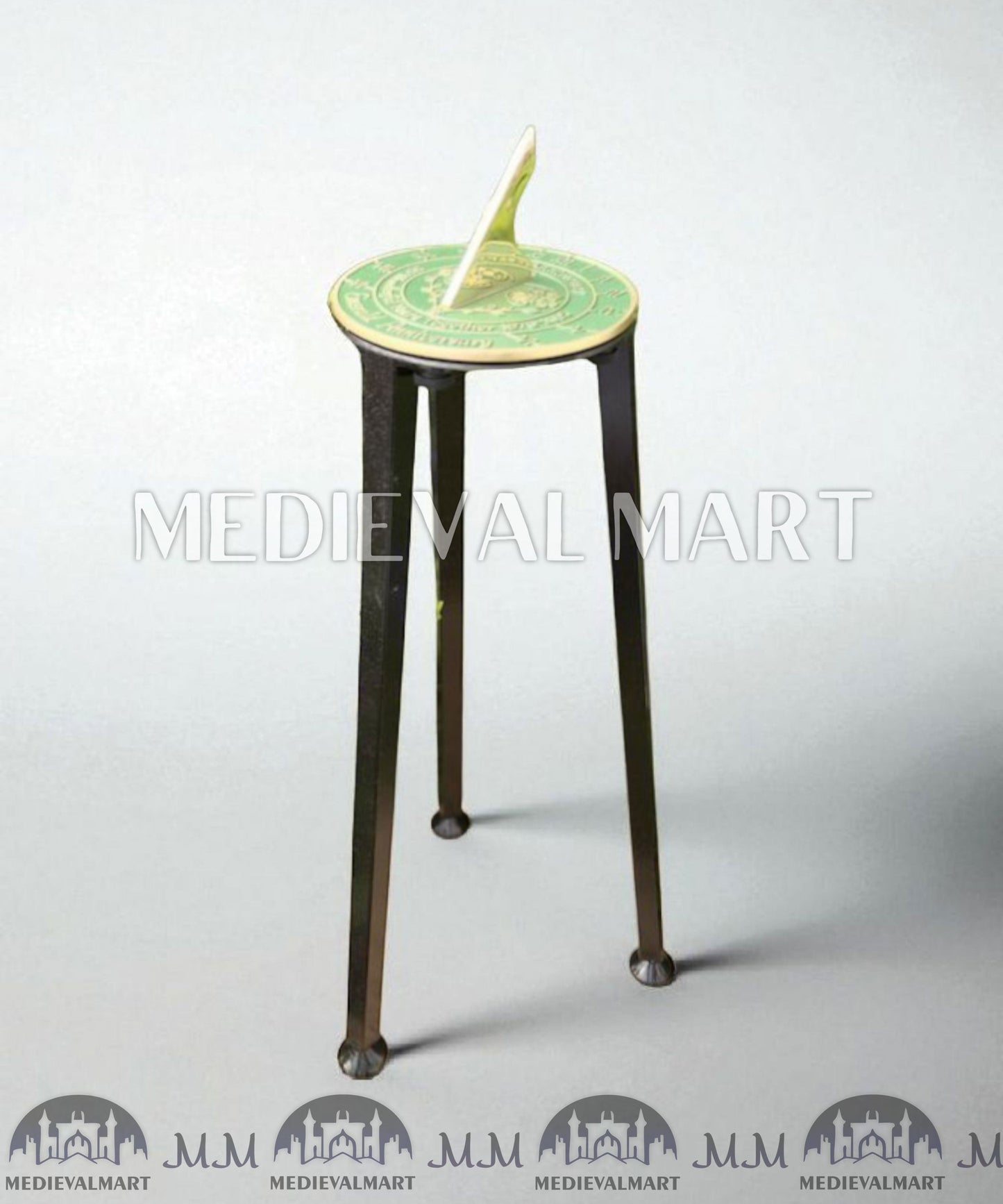 MEDIEVALMART FR Bouclier Viking Iconique Valhalla Noir/Gris – Ivar le Désossé avec Pointes en Fer | Cadeau pour Papa