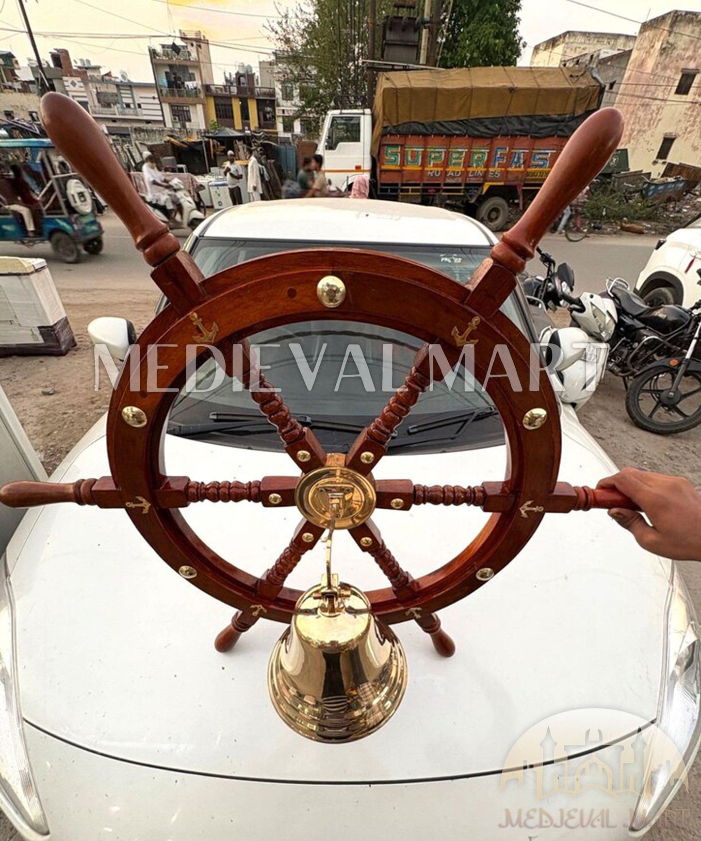 MEDIEVALMART FR Armure de Combat du XIVe Siècle – Ensemble Complet d’Armure de Buhurt avec Bassinet Klappvisor & Épée