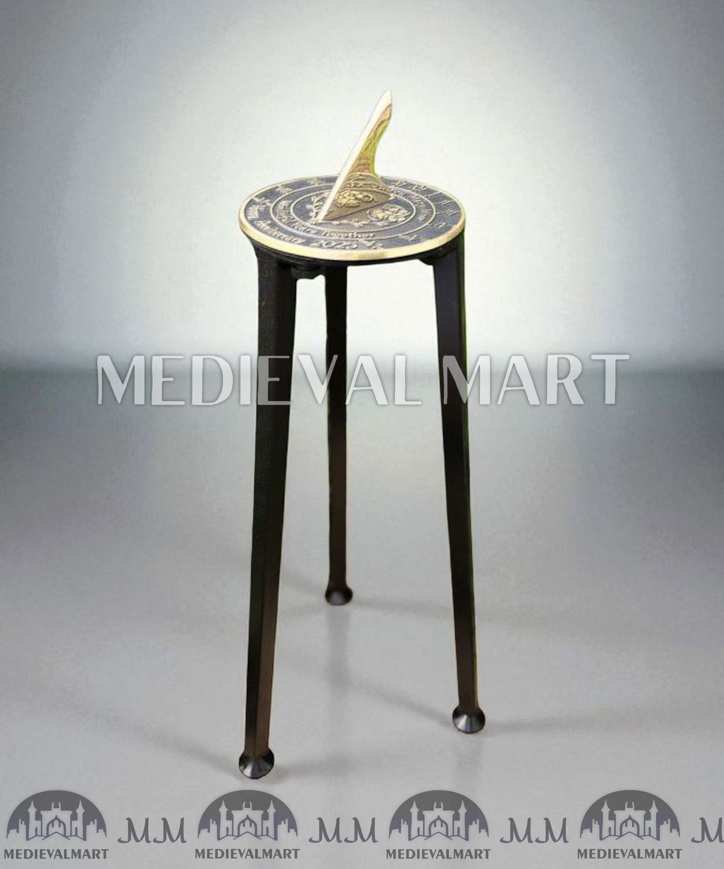 MEDIEVALMART FR Bouclier Viking Iconique Valhalla Noir/Gris – Ivar le Désossé avec Pointes en Fer | Cadeau pour Papa