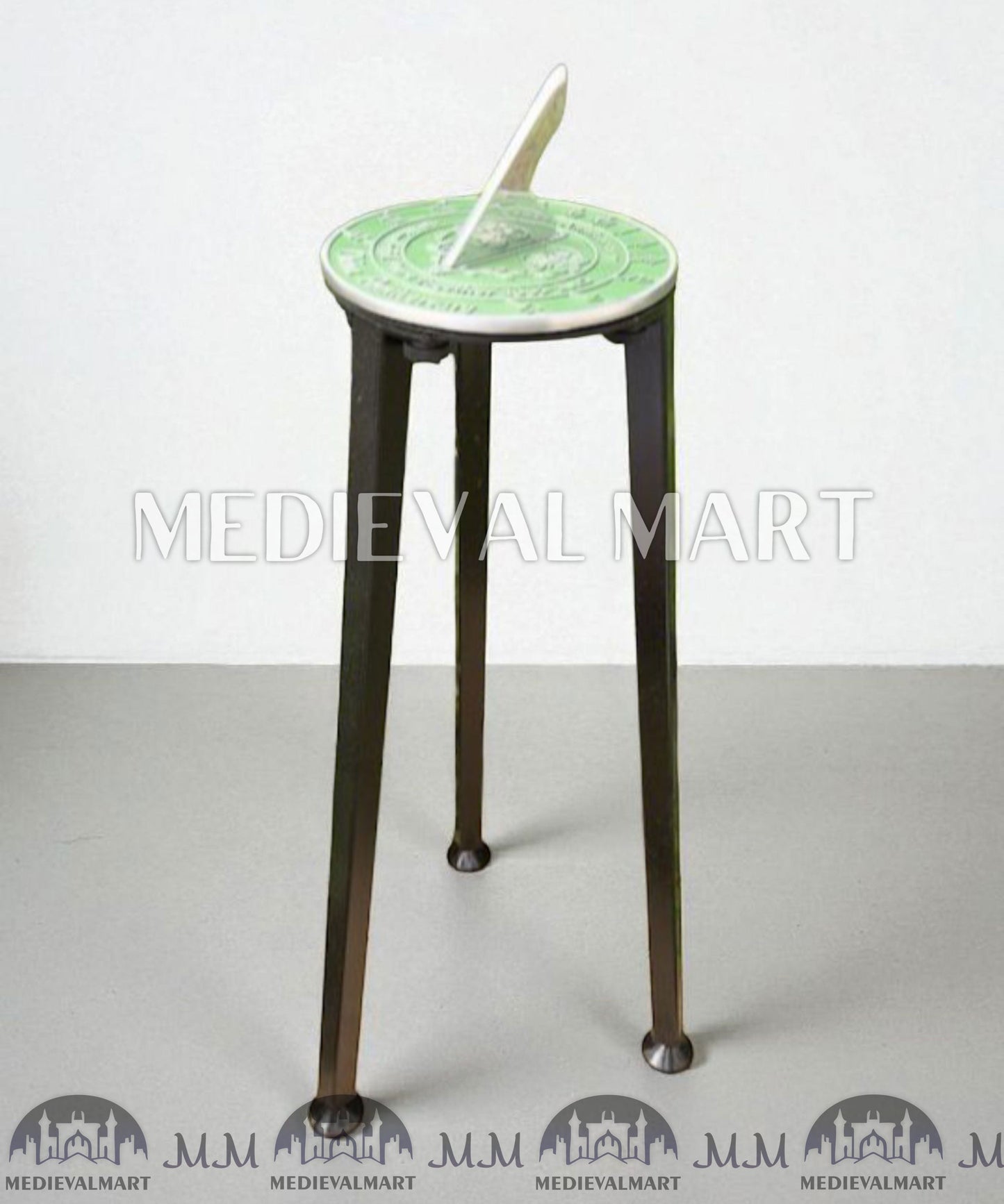 MEDIEVALMART FR Bouclier Viking Iconique Valhalla Noir/Gris – Ivar le Désossé avec Pointes en Fer | Cadeau pour Papa