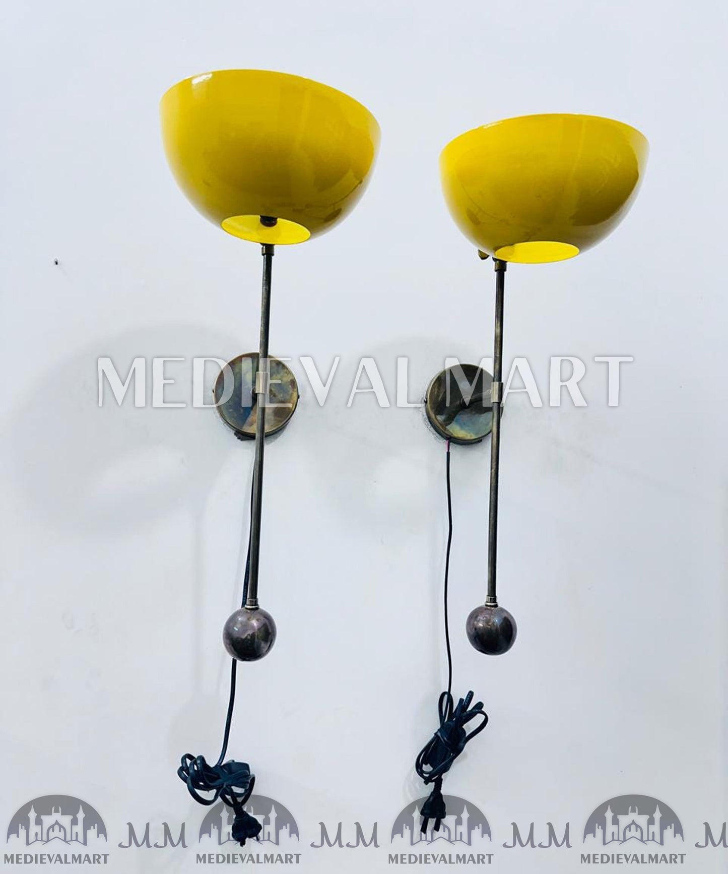 MEDIEVALMART FR Applique Murale Scarabée Vintage en Laiton : Luminaire Mural Mid-Century Modern