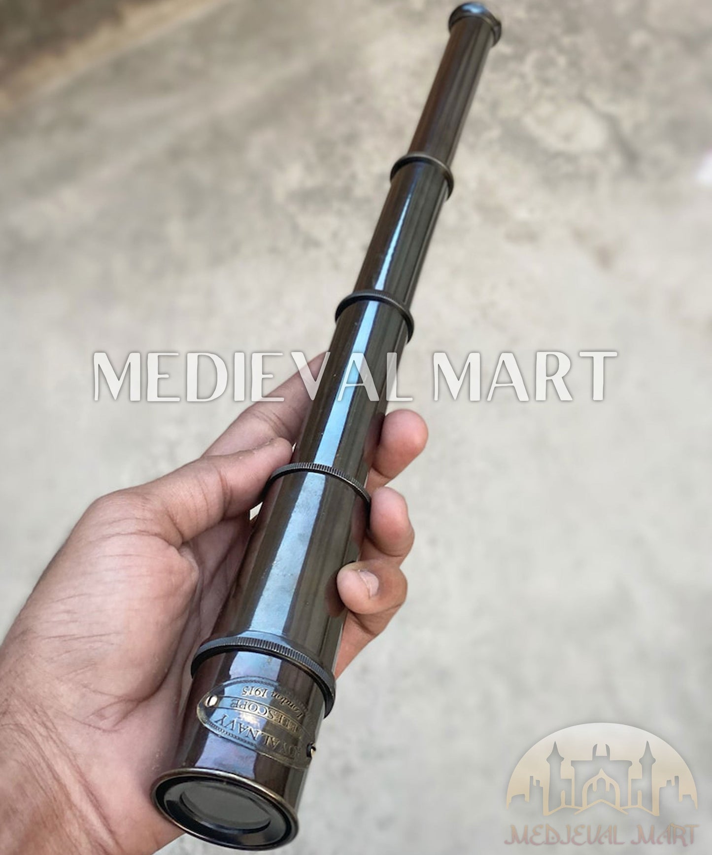 MEDIEVALMART FR Bouclier Médiéval Templier Inspiré de la Croix Zelda & Diable en Bois – Finition Bleue & Or | Cadeau pour Noël