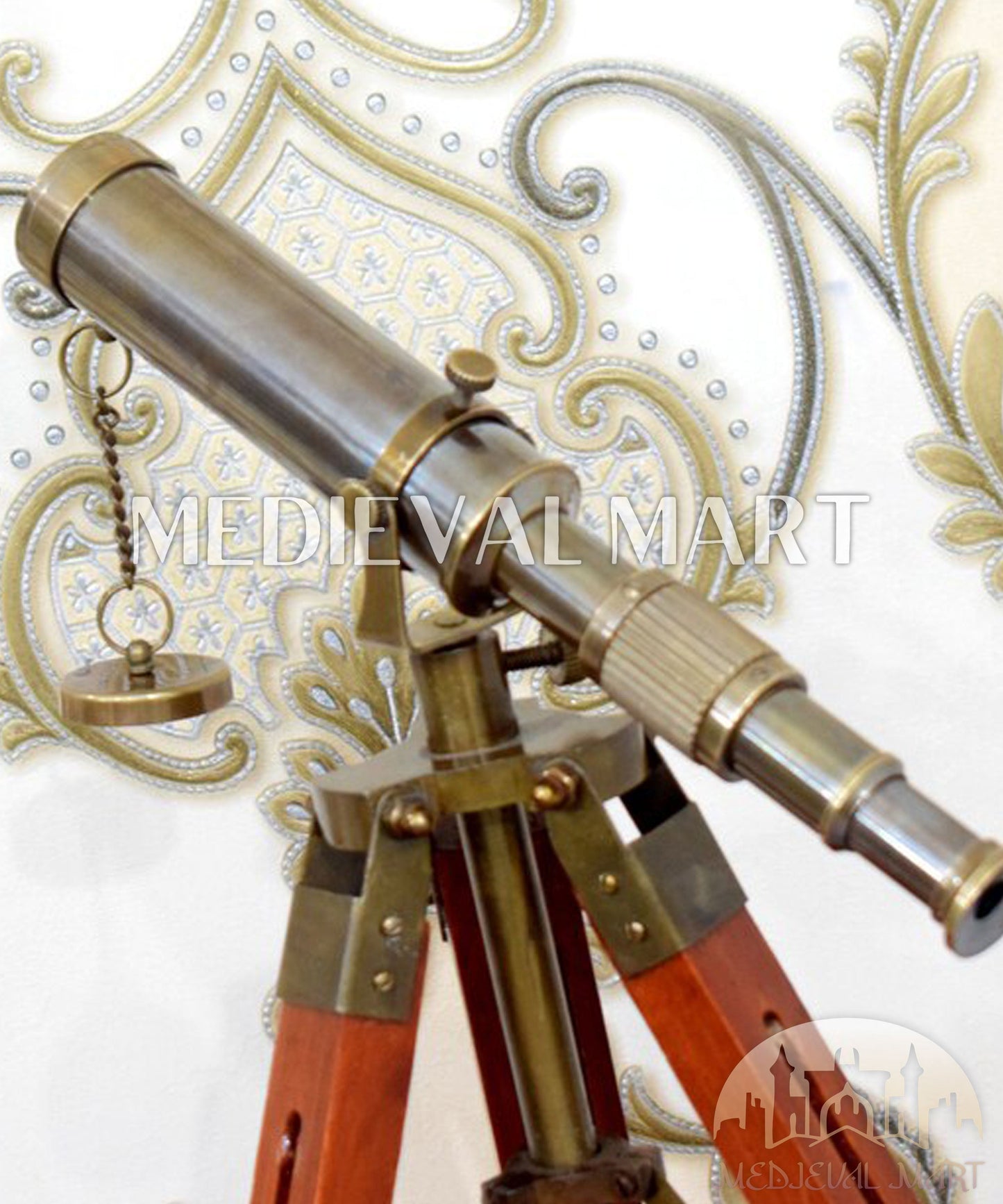 MEDIEVALMART FR Bouclier Médiéval Templier Inspiré de la Croix Zelda & Diable en Bois – Finition Bleue & Or | Cadeau pour Noël