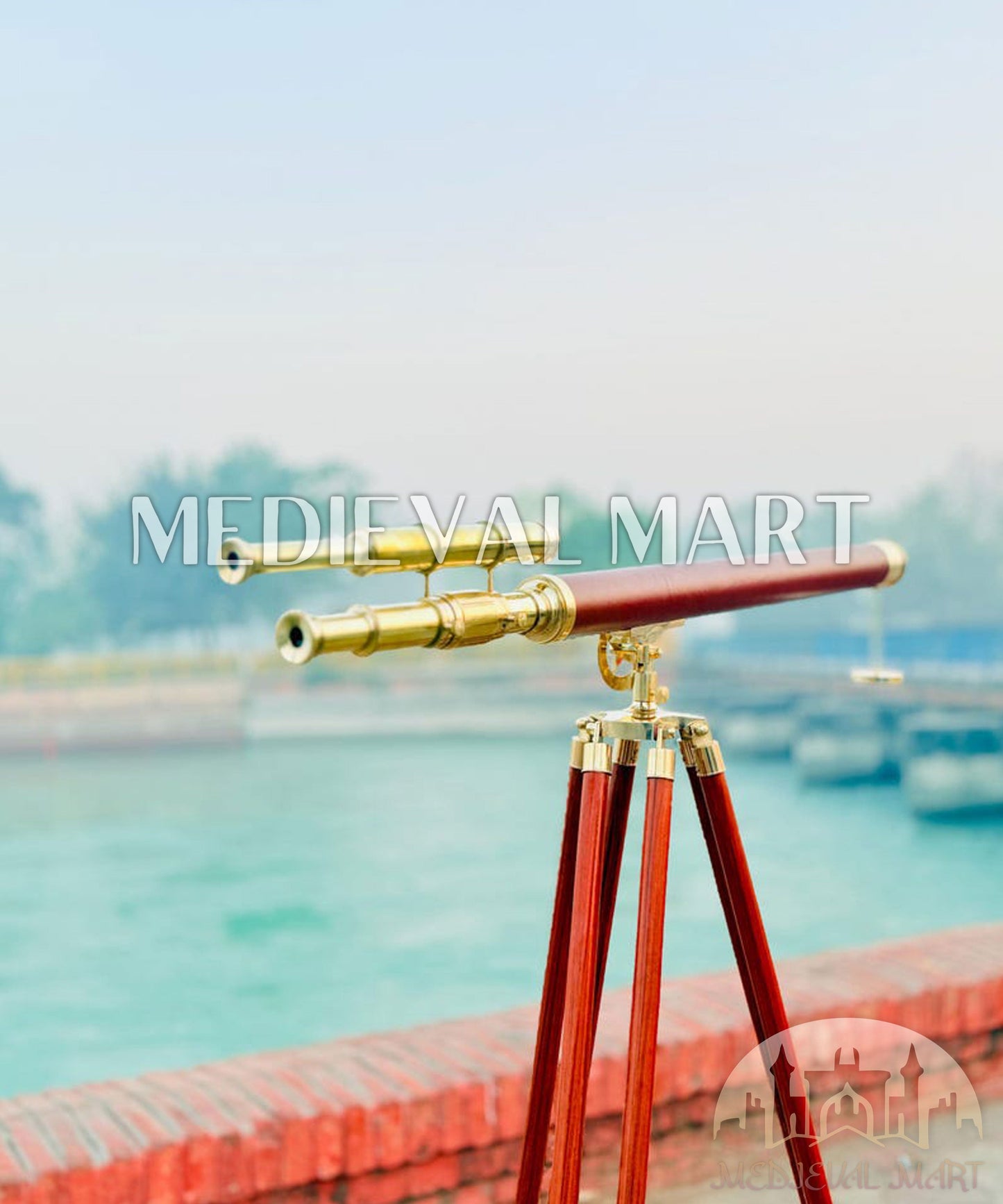 MEDIEVALMART FR Bouclier Médiéval Templier Inspiré de la Croix Zelda & Diable en Bois – Finition Bleue & Or | Cadeau pour Noël