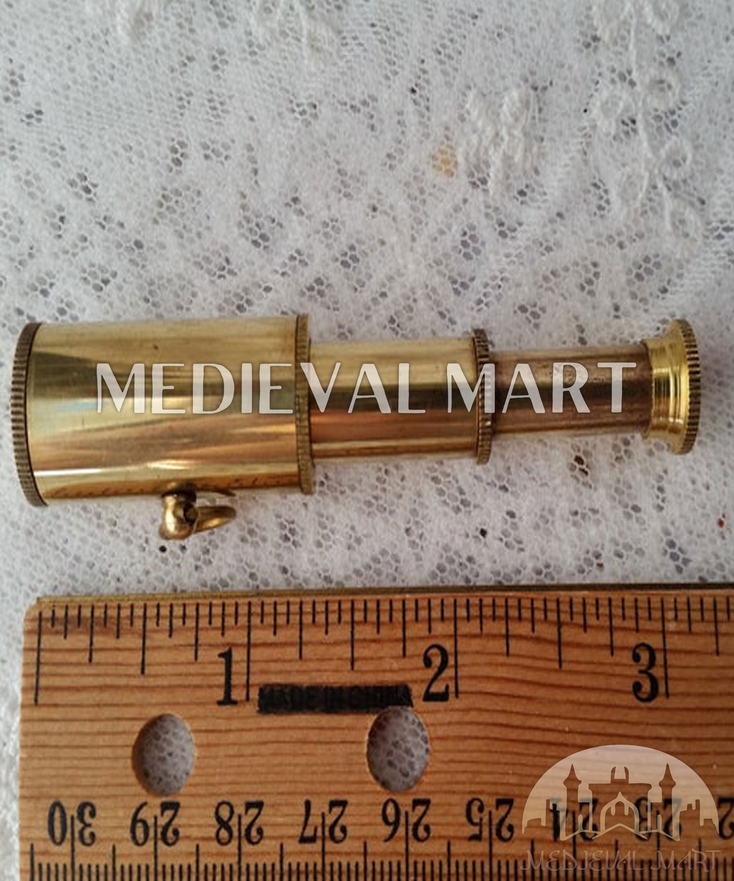 MEDIEVALMART FR Longue-Vue Nautique Antique 50X en Laiton – Télescope Portable de 18" pour Décoration Nautique