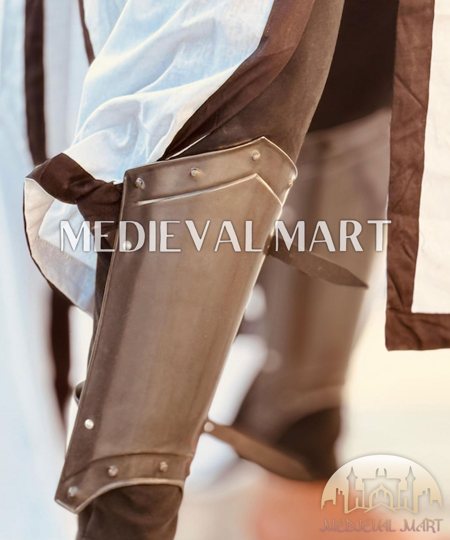 MEDIEVALMART FR Armure Médiévale de l’Empire Romain Kastenbrust – Armure Complète en Plaques avec Épée Alexander (ROA 1332)