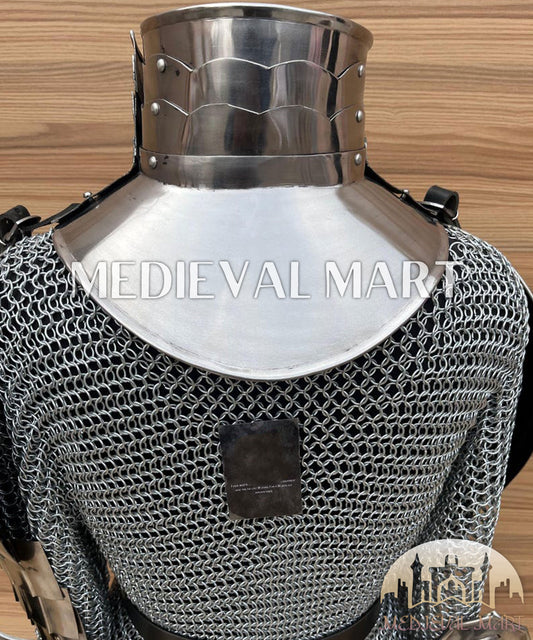MEDIEVALMART FR Bouclier Viking Iconique Valhalla Noir/Gris – Ivar le Désossé avec Pointes en Fer | Cadeau pour Papa