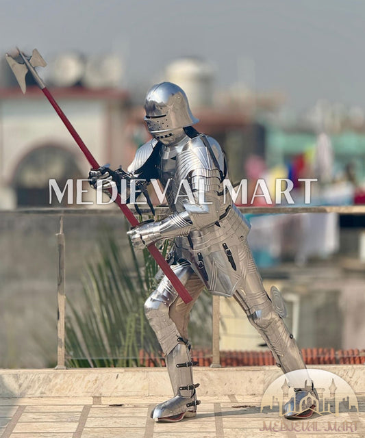 MEDIEVALMART FR Armure Médiévale de l’Empire Romain Kastenbrust – Armure Complète en Plaques avec Épée Alexander (ROA 1332)