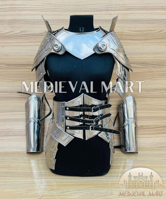 MEDIEVALMART FR Bouclier Viking Iconique Valhalla Noir/Gris – Ivar le Désossé avec Pointes en Fer | Cadeau pour Papa