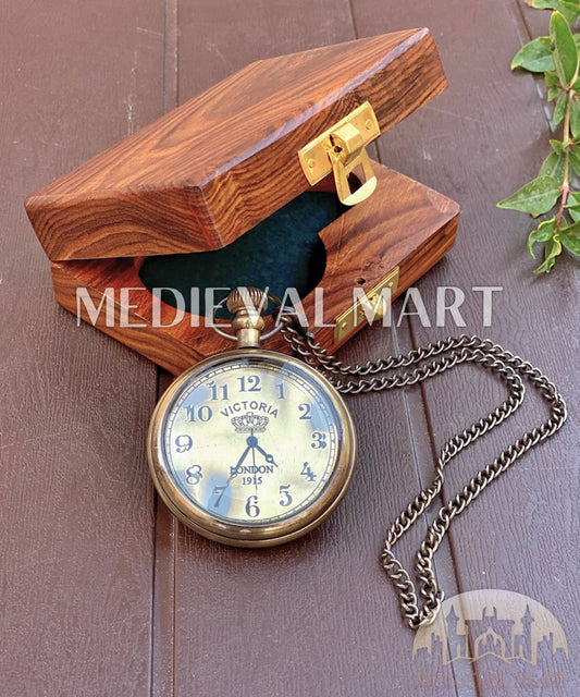 MEDIEVALMART FR Boussole Nautique Vintage Trip Gear en Laiton – Finition Or Brillant avec Base en Bois | Cadeau pour Maman