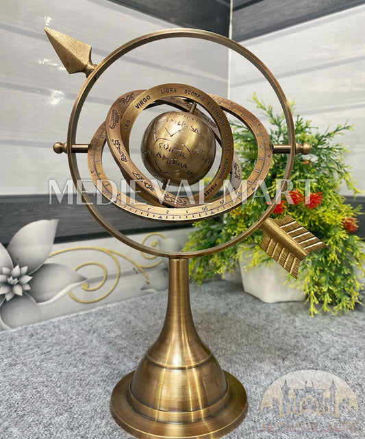 MEDIEVALMART FR Longue-Vue Nautique Antique 50X en Laiton – Télescope Portable de 18" pour Décoration Nautique