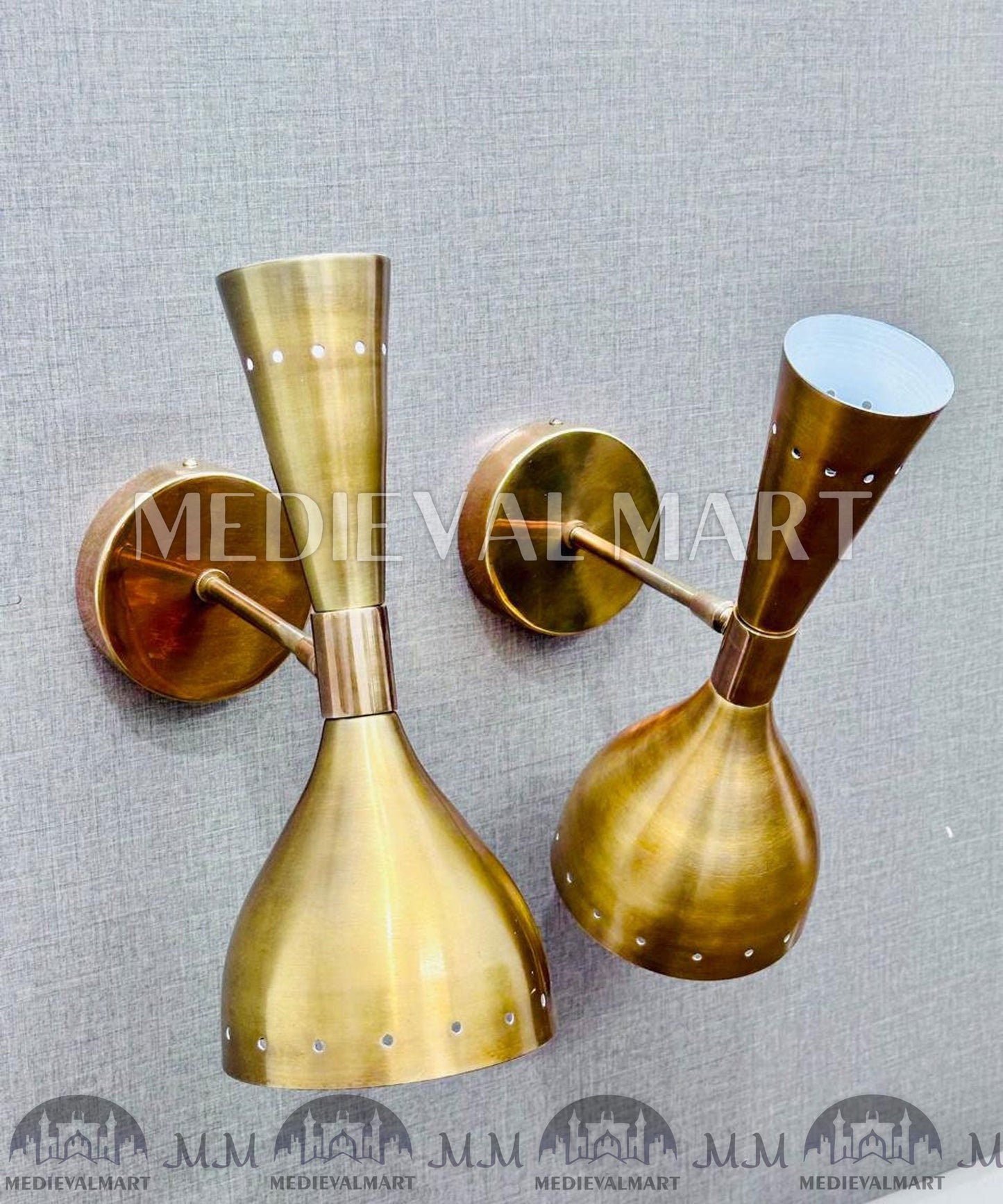 MEDIEVALMART FR Applique Murale en Laiton Fabriquée à la Main : Luminaire