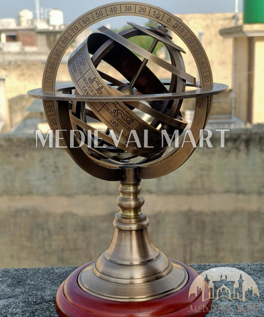 MEDIEVALMART FR Longue-Vue Nautique Antique 50X en Laiton – Télescope Portable de 18" pour Décoration Nautique