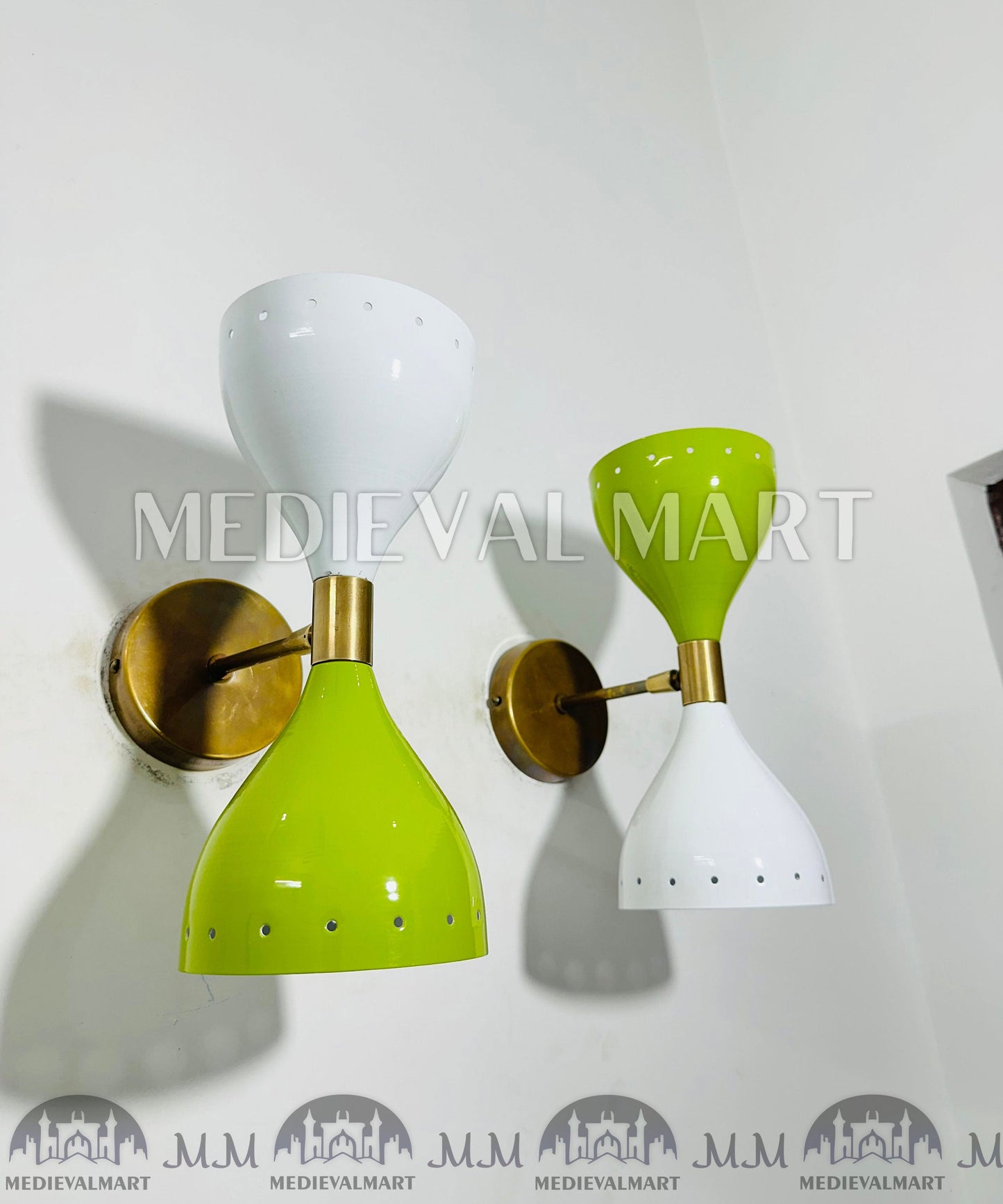 MEDIEVALMART FR Applique Murale Scarabée Vintage en Laiton : Luminaire Mural Mid-Century Modern