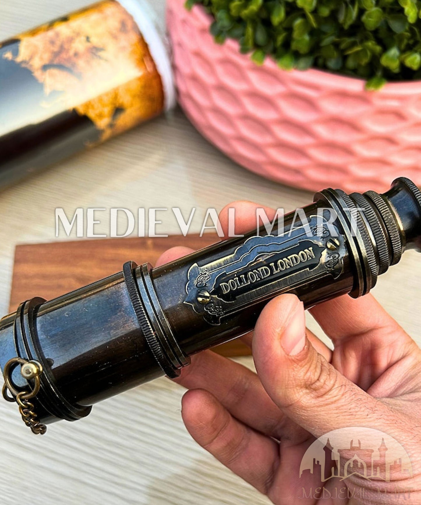 MEDIEVALMART FR Bouclier Médiéval Templier Inspiré de la Croix Zelda & Diable en Bois – Finition Bleue & Or | Cadeau pour Noël