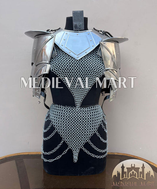 MEDIEVALMART FR Bouclier Viking Iconique Valhalla Noir/Gris – Ivar le Désossé avec Pointes en Fer | Cadeau pour Papa