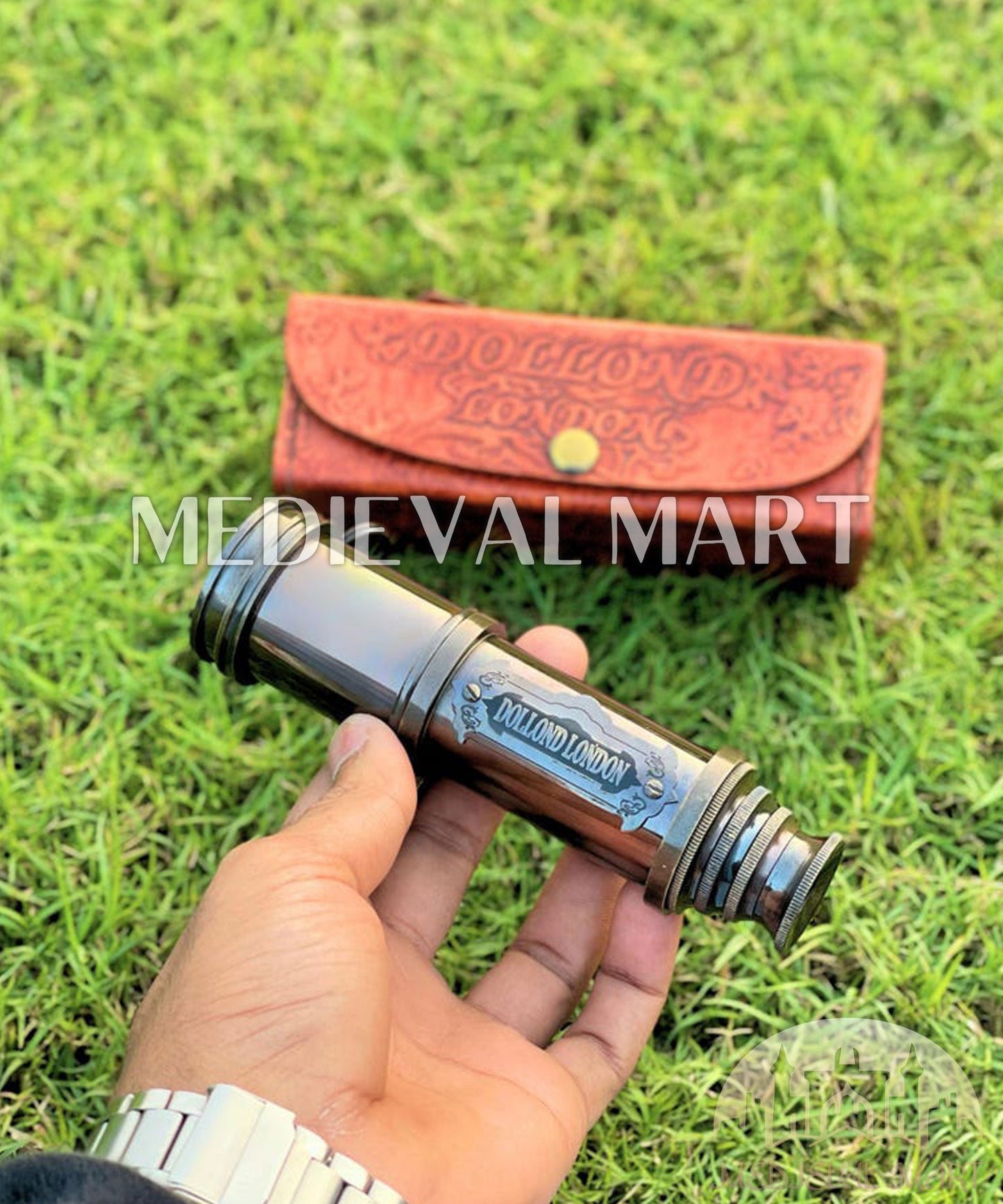 MEDIEVALMART FR Bouclier Médiéval Templier Inspiré de la Croix Zelda & Diable en Bois – Finition Bleue & Or | Cadeau pour Noël