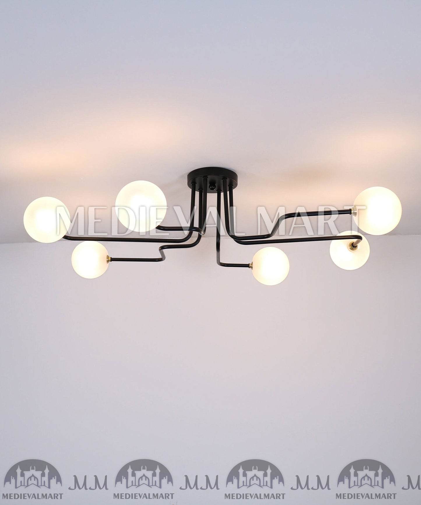 MEDIEVALMART FR Ensemble De Gantelets Dorés Inspirés De Sauron Witcher LOTR Avec Étoile Bleue – Gants D’Armure Cosplay