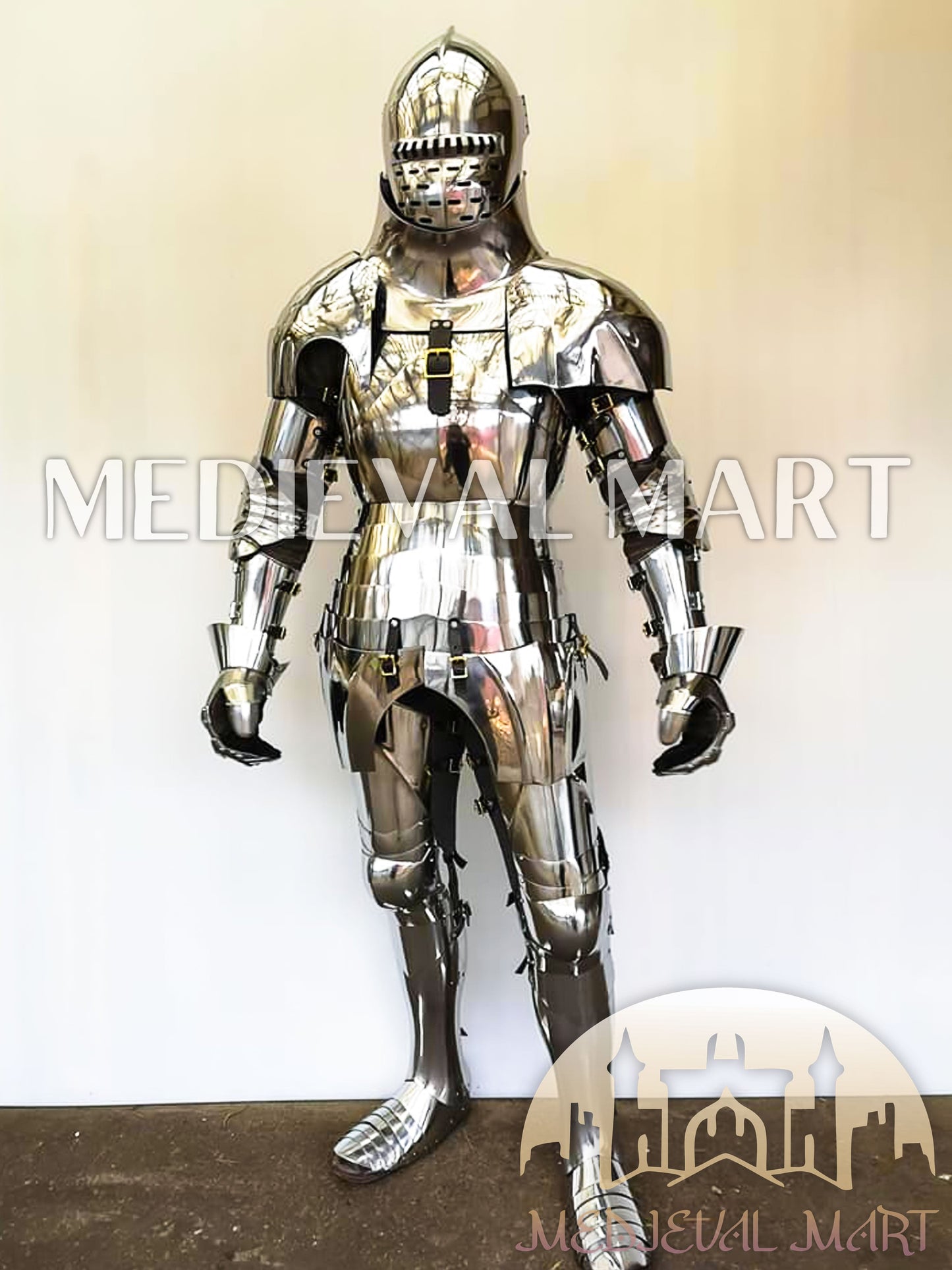 MEDIEVALMART FR Armure Médiévale de l’Empire Romain Kastenbrust – Armure Complète en Plaques avec Épée Alexander (ROA 1332)