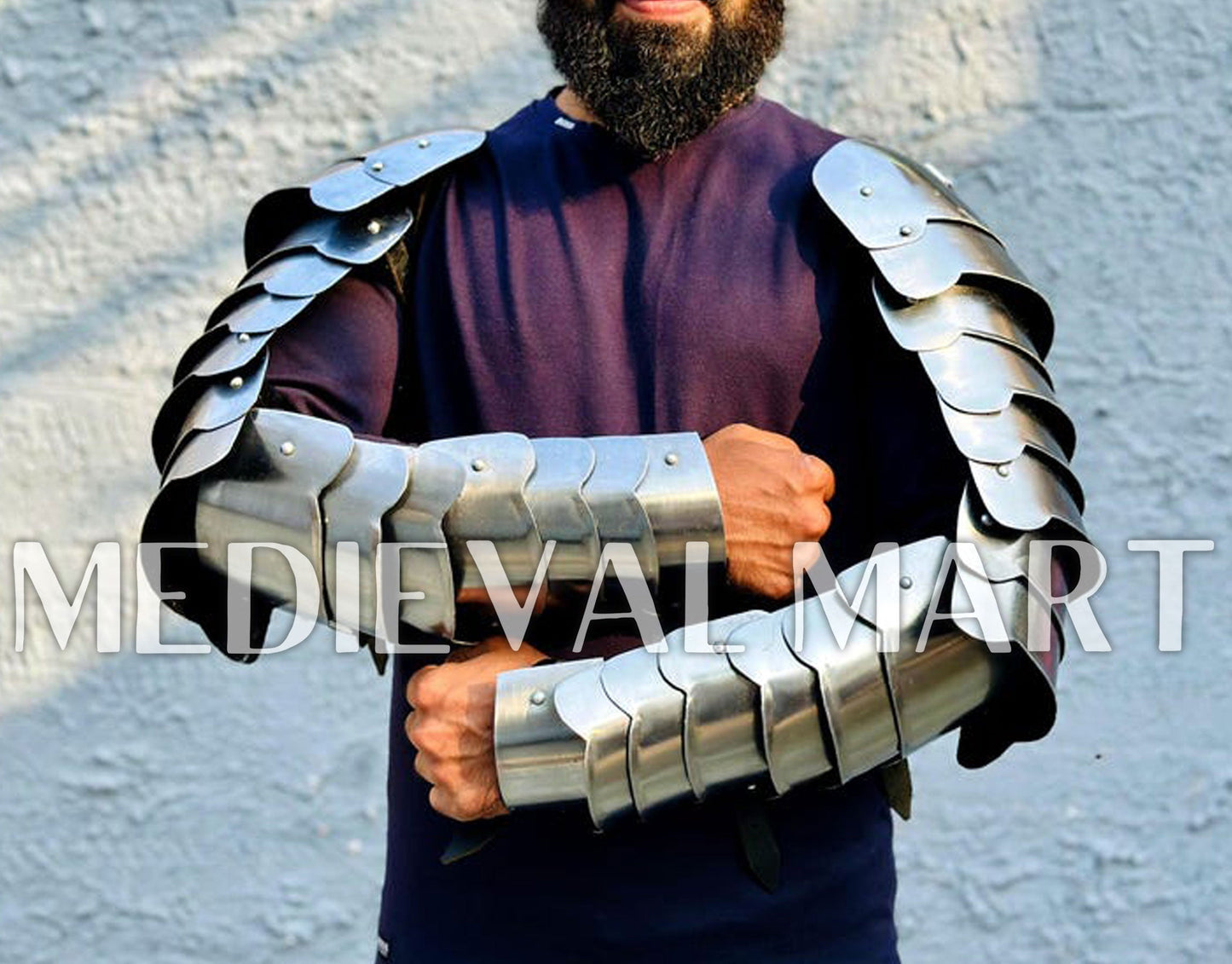 MEDIEVALMART FR Ensemble Exclusif De Gantelets Noirs Inspirés De Sauron Witcher LOTR Avec Décor Doré