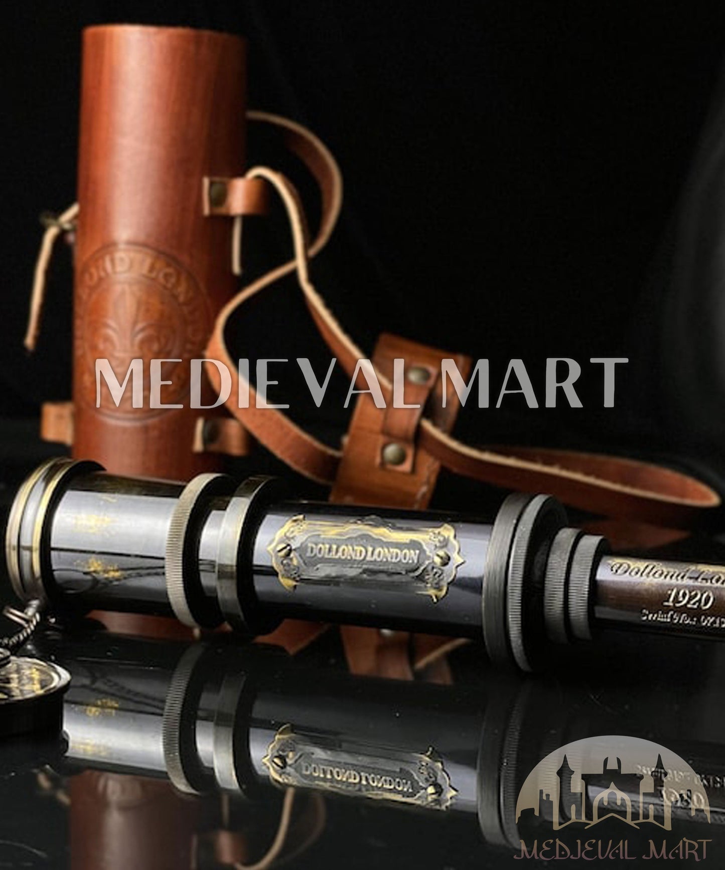 MEDIEVALMART FR Bouclier Médiéval Templier Inspiré de la Croix Zelda & Diable en Bois – Finition Bleue & Or | Cadeau pour Noël