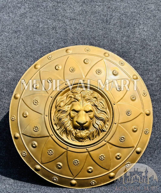 MEDIEVALMART FR Bouclier Médiéval Templier Inspiré de la Croix Zelda & Diable en Bois – Finition Bleue & Or | Cadeau pour Noël