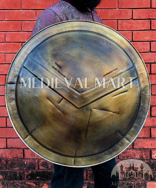 MEDIEVALMART FR Bouclier Viking Iconique Jarl Borg à Pointes en Fer – Bouclier Viking Battleworn | Cadeau pour Papa