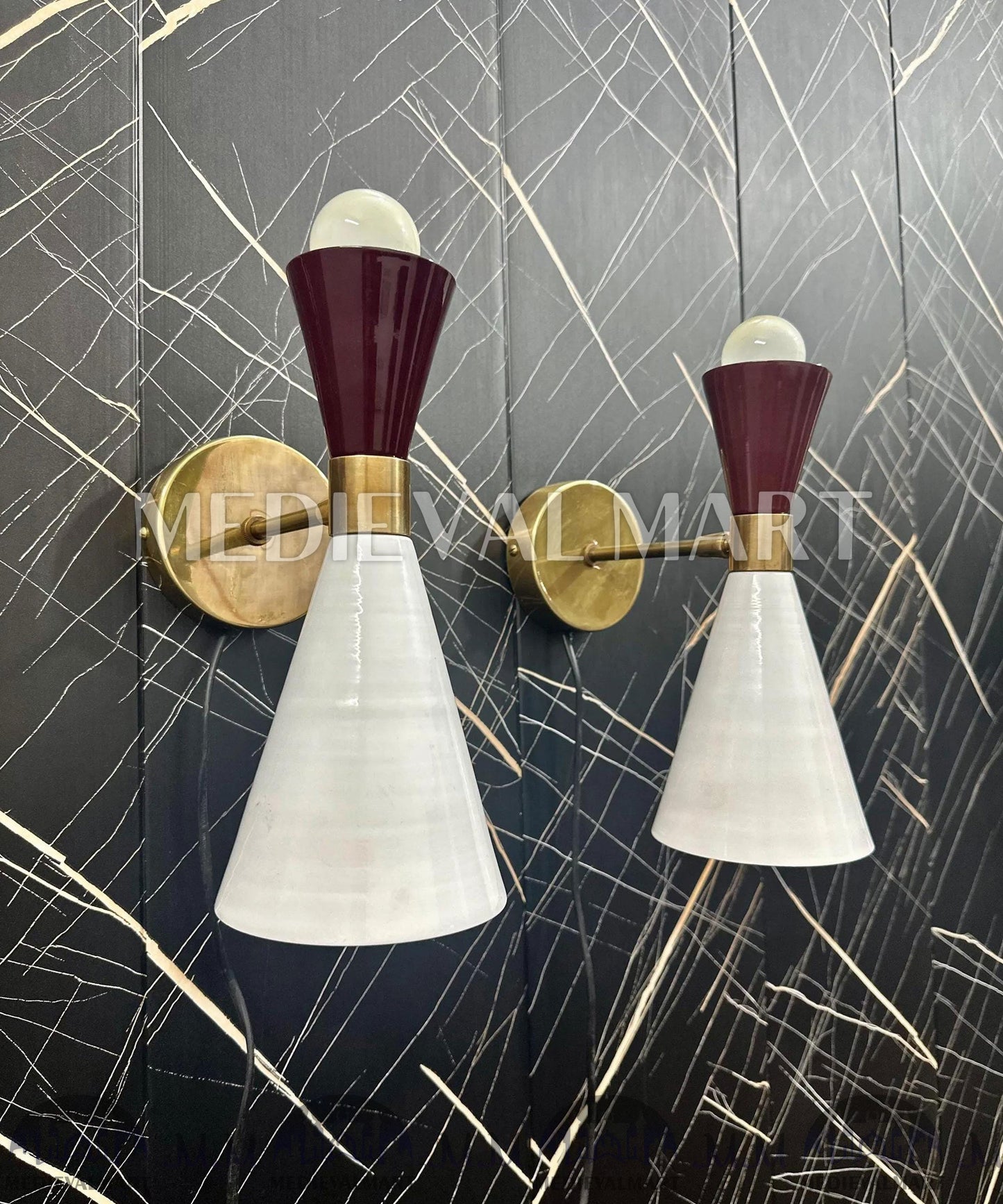 MEDIEVALMART FR Applique Murale en Laiton Fabriquée à la Main : Luminaire