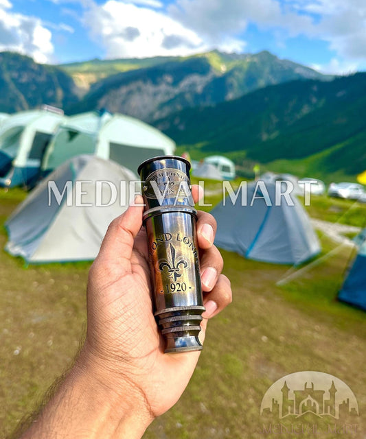 MEDIEVALMART FR Longue-Vue Nautique Antique 50X en Laiton – Télescope Portable de 18" pour Décoration Nautique
