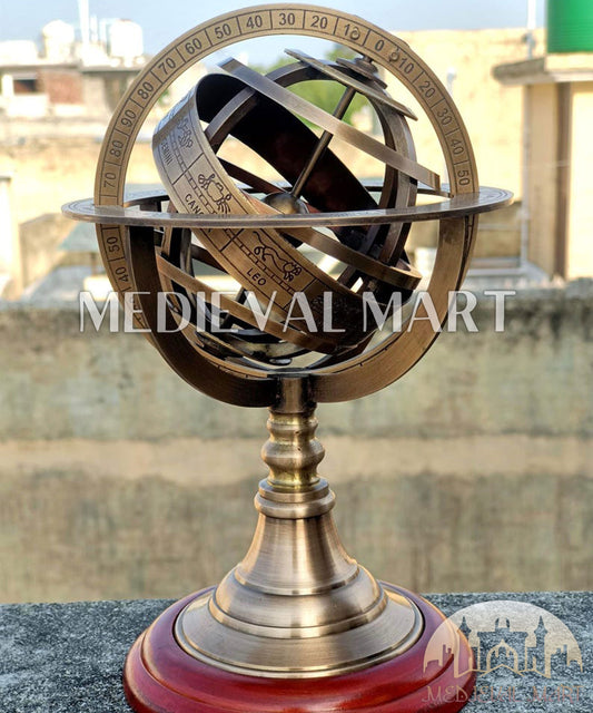 MEDIEVALMART FR Longue-Vue Nautique Antique 50X en Laiton – Télescope Portable de 18" pour Décoration Nautique