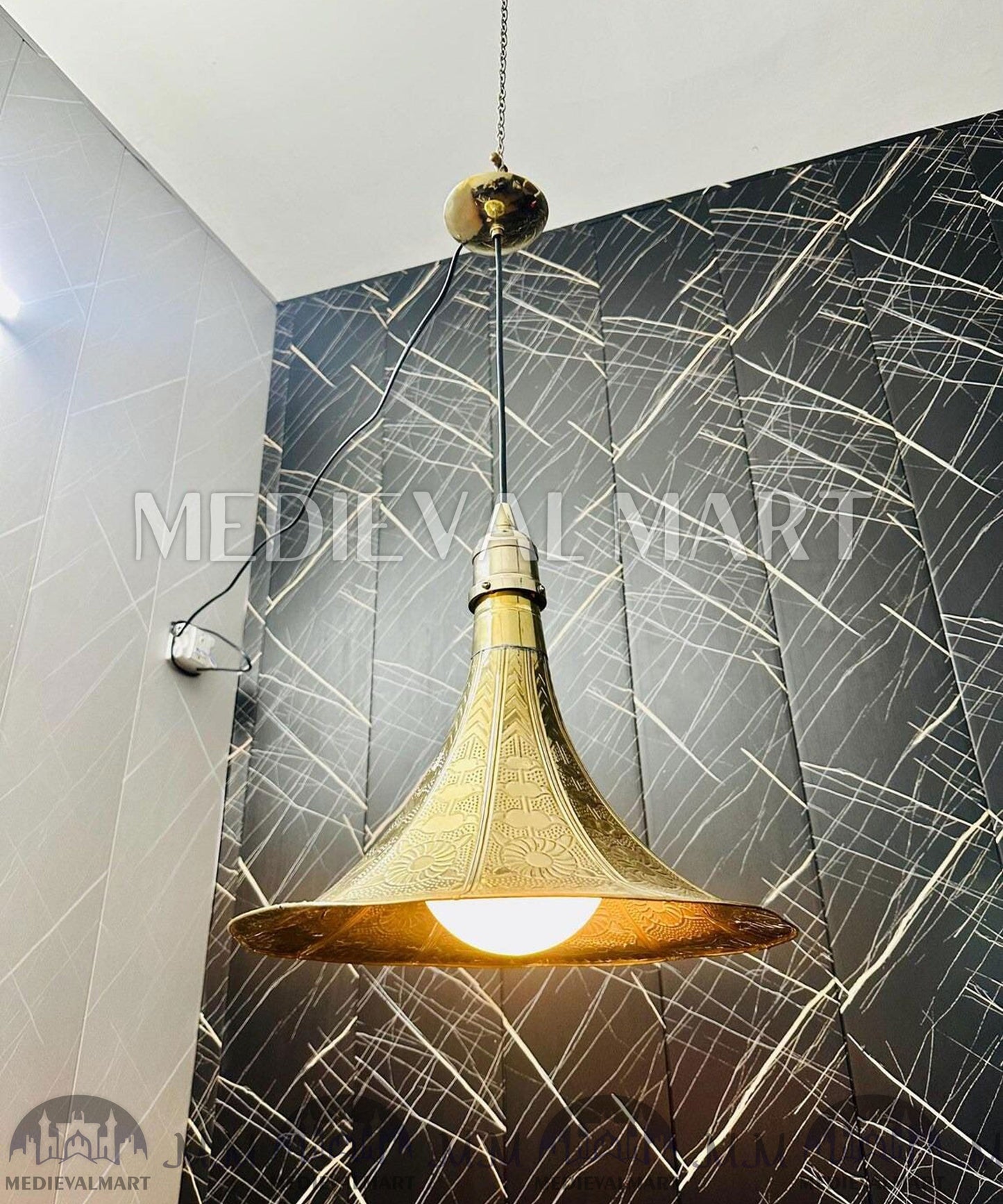 MEDIEVALMART FR Ensemble De Gantelets Dorés Inspirés De Sauron Witcher LOTR Avec Étoile Bleue – Gants D’Armure Cosplay