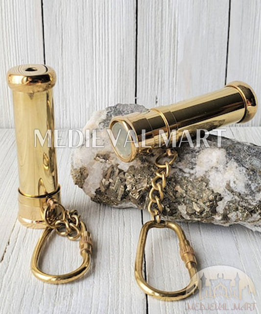 MEDIEVALMART FR Longue-Vue Nautique Antique 50X en Laiton – Télescope Portable de 18" pour Décoration Nautique