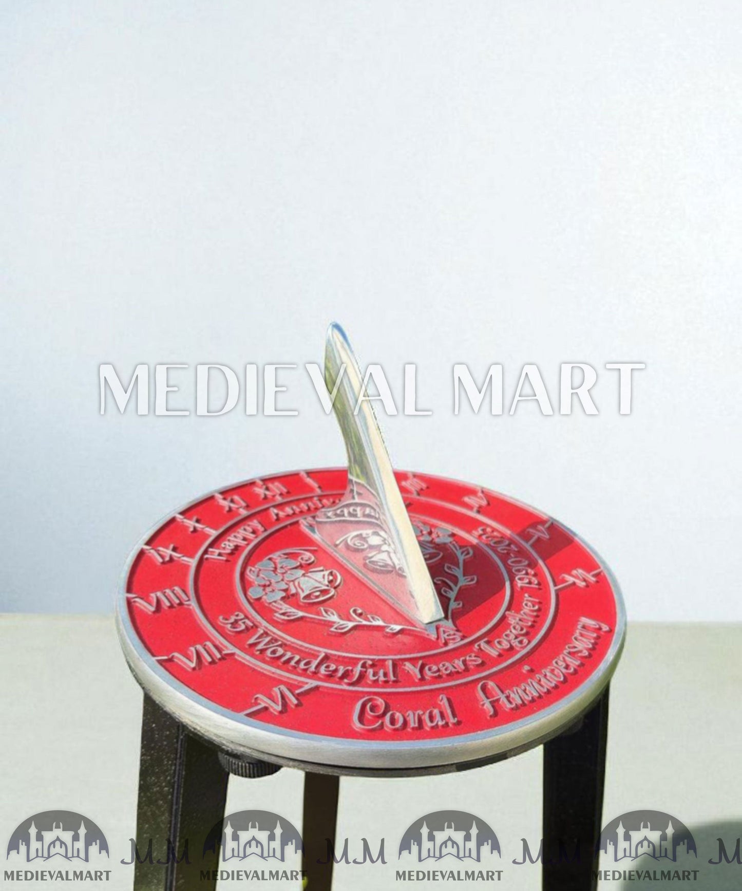 MEDIEVALMART FR Bouclier Viking Iconique Valhalla Noir/Gris – Ivar le Désossé avec Pointes en Fer | Cadeau pour Papa