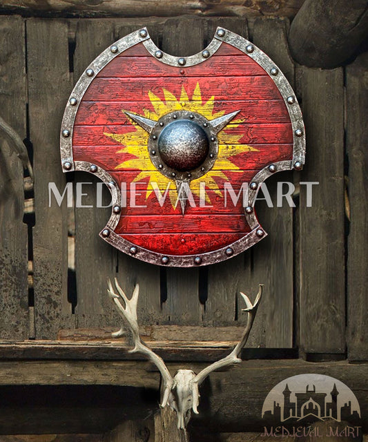 MEDIEVALMART FR Bouclier Viking Iconique Jarl Borg à Pointes en Fer – Bouclier Viking Battleworn | Cadeau pour Papa