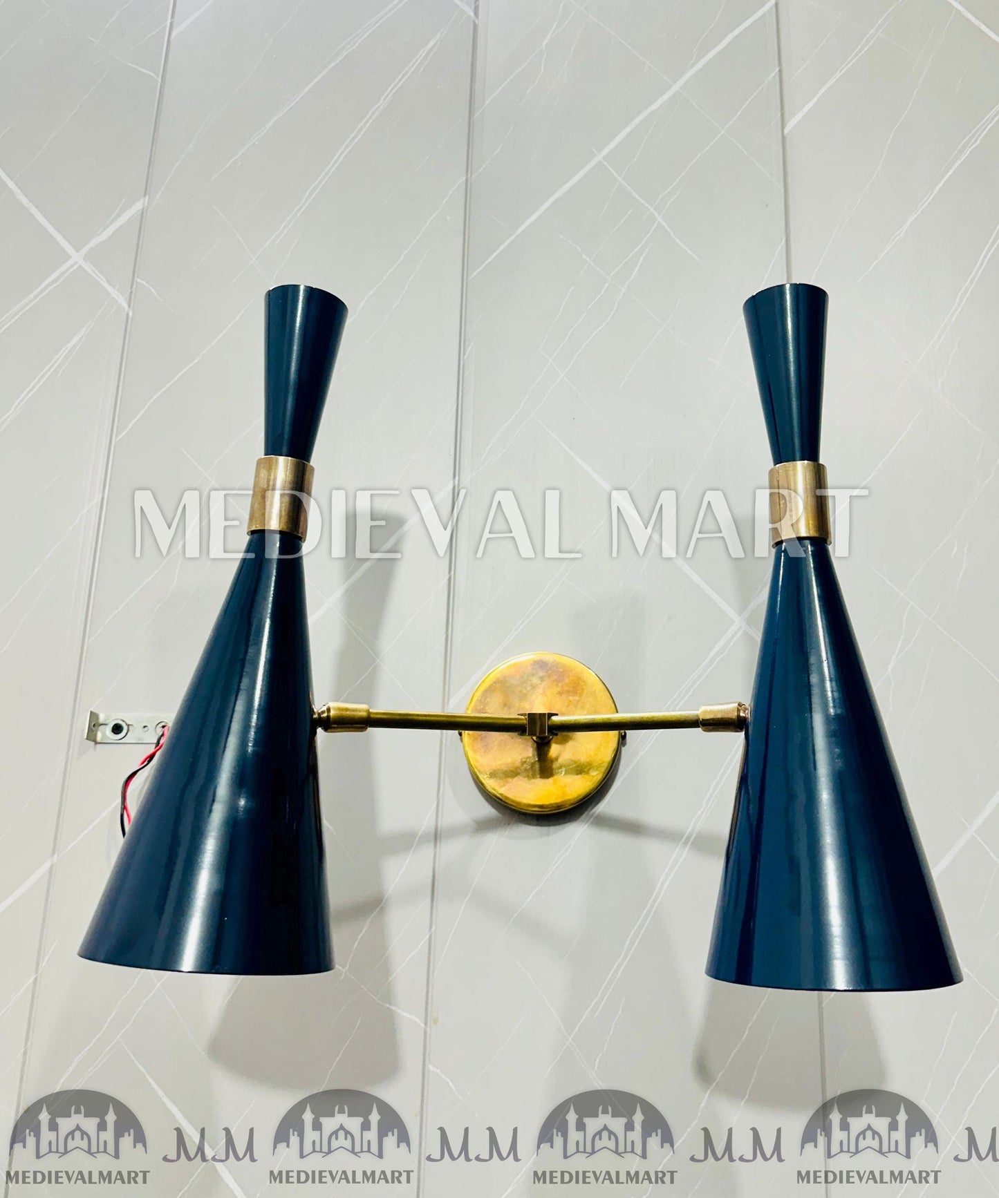 MEDIEVALMART FR Applique Murale en Laiton Fabriquée à la Main : Luminaire