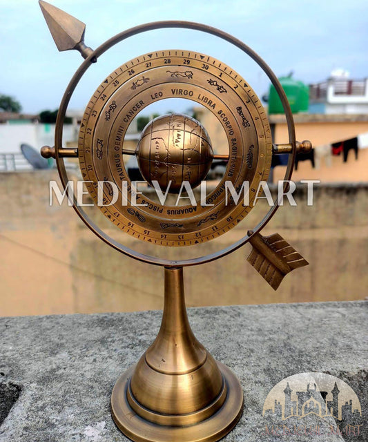 MEDIEVALMART FR Longue-Vue Nautique Antique 50X en Laiton – Télescope Portable de 18" pour Décoration Nautique