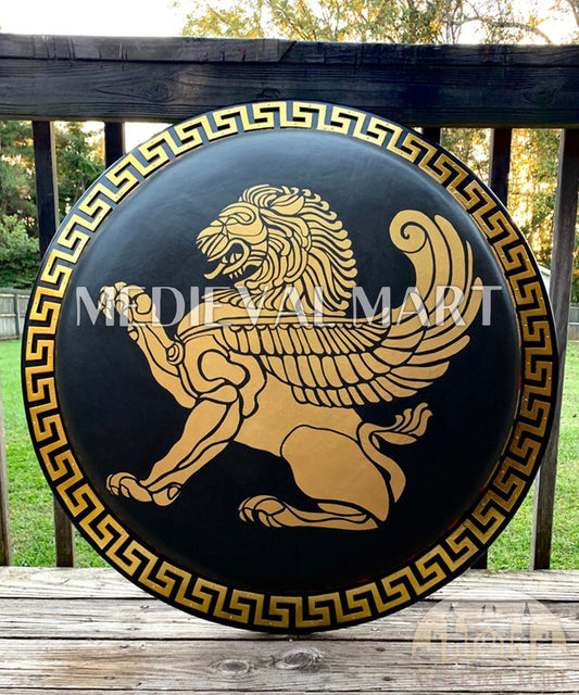 MEDIEVALMART FR Bouclier Viking Iconique Jarl Borg à Pointes en Fer – Bouclier Viking Battleworn | Cadeau pour Papa