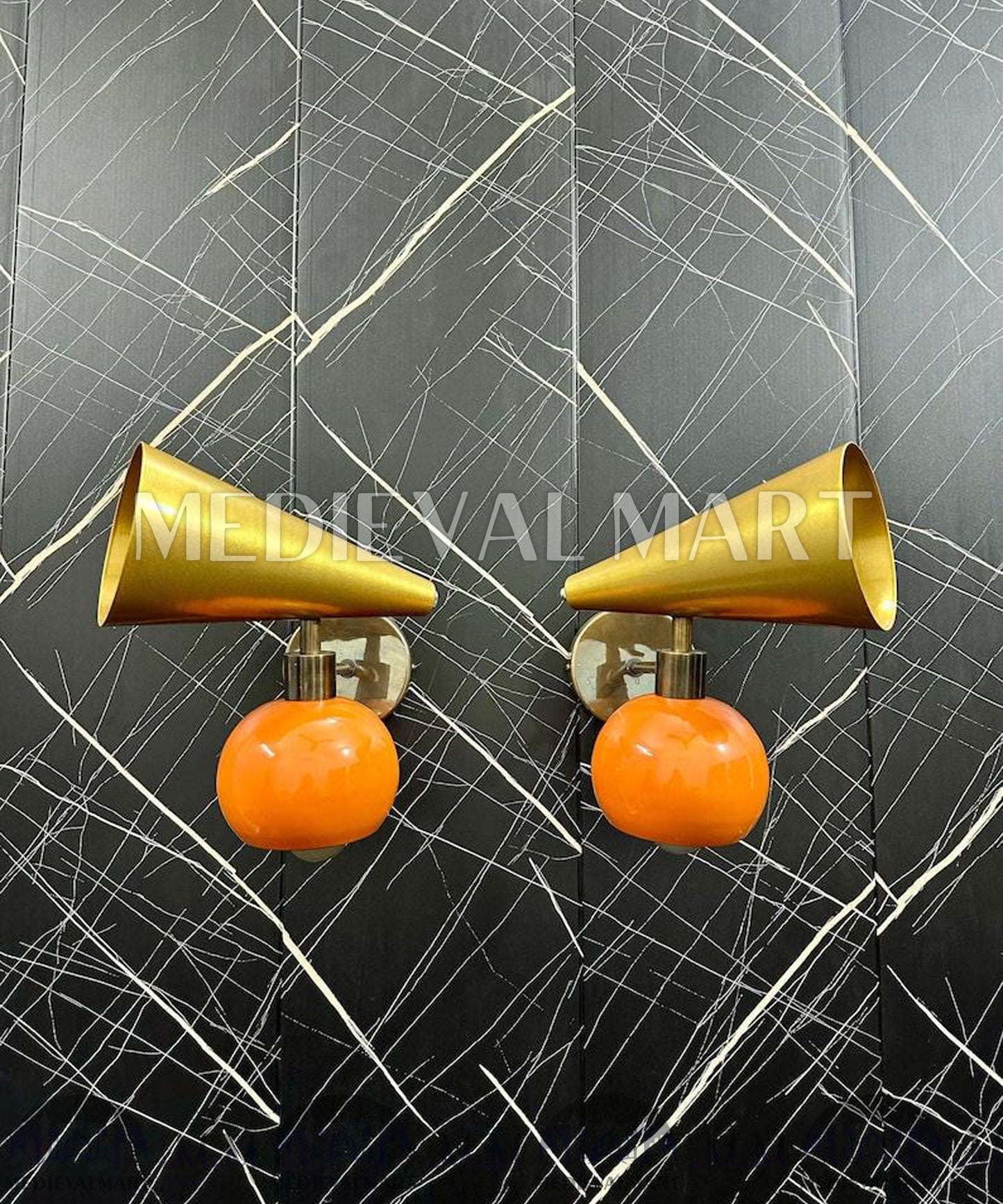 MEDIEVALMART FR Applique Murale en Laiton Fabriquée à la Main : Luminaire