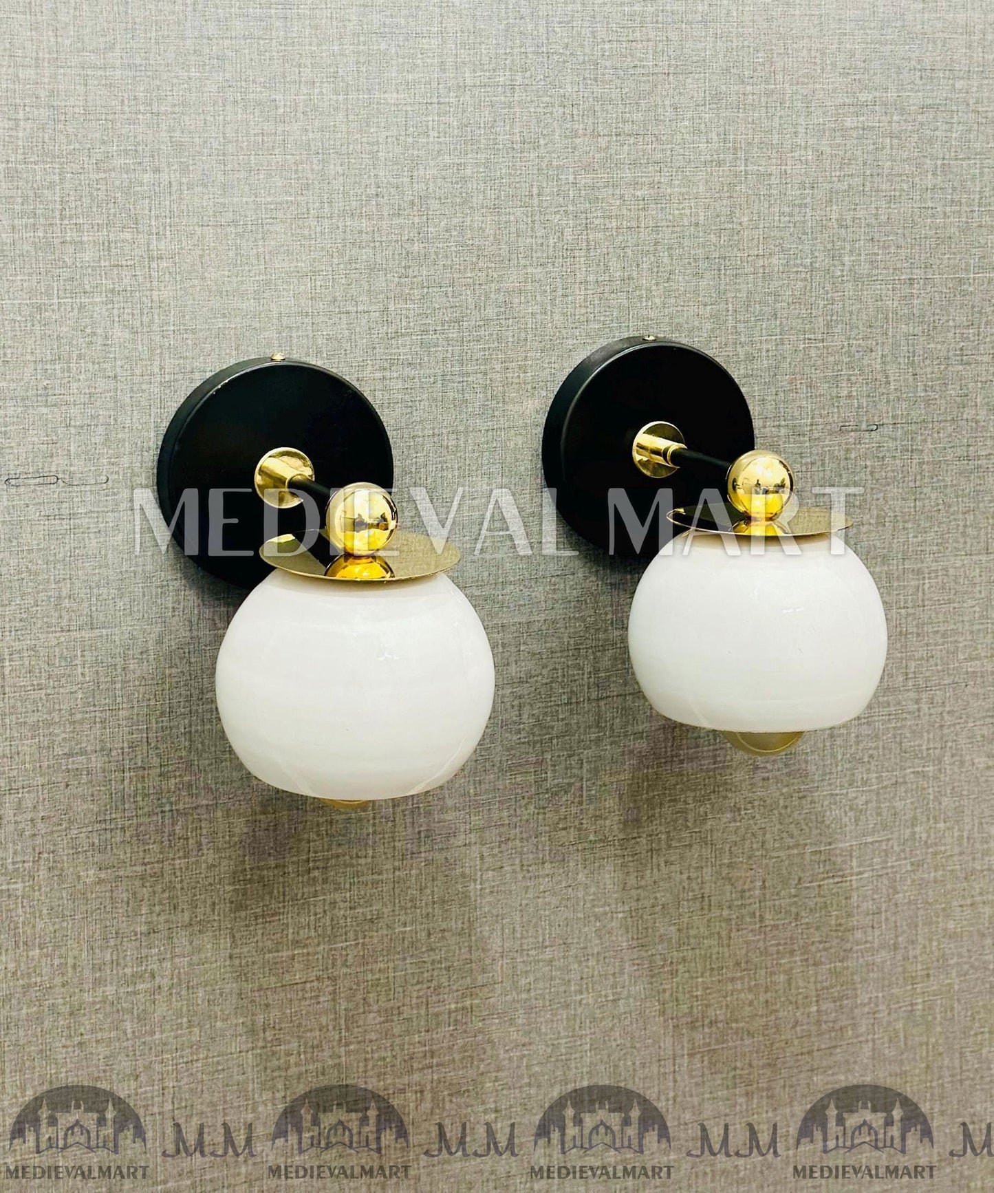 MEDIEVALMART FR Applique Murale Scarabée Vintage en Laiton : Luminaire Mural Mid-Century Modern