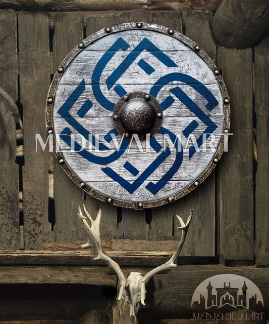 MEDIEVALMART FR Bouclier Viking Iconique Jarl Borg à Pointes en Fer – Bouclier Viking Battleworn | Cadeau pour Papa