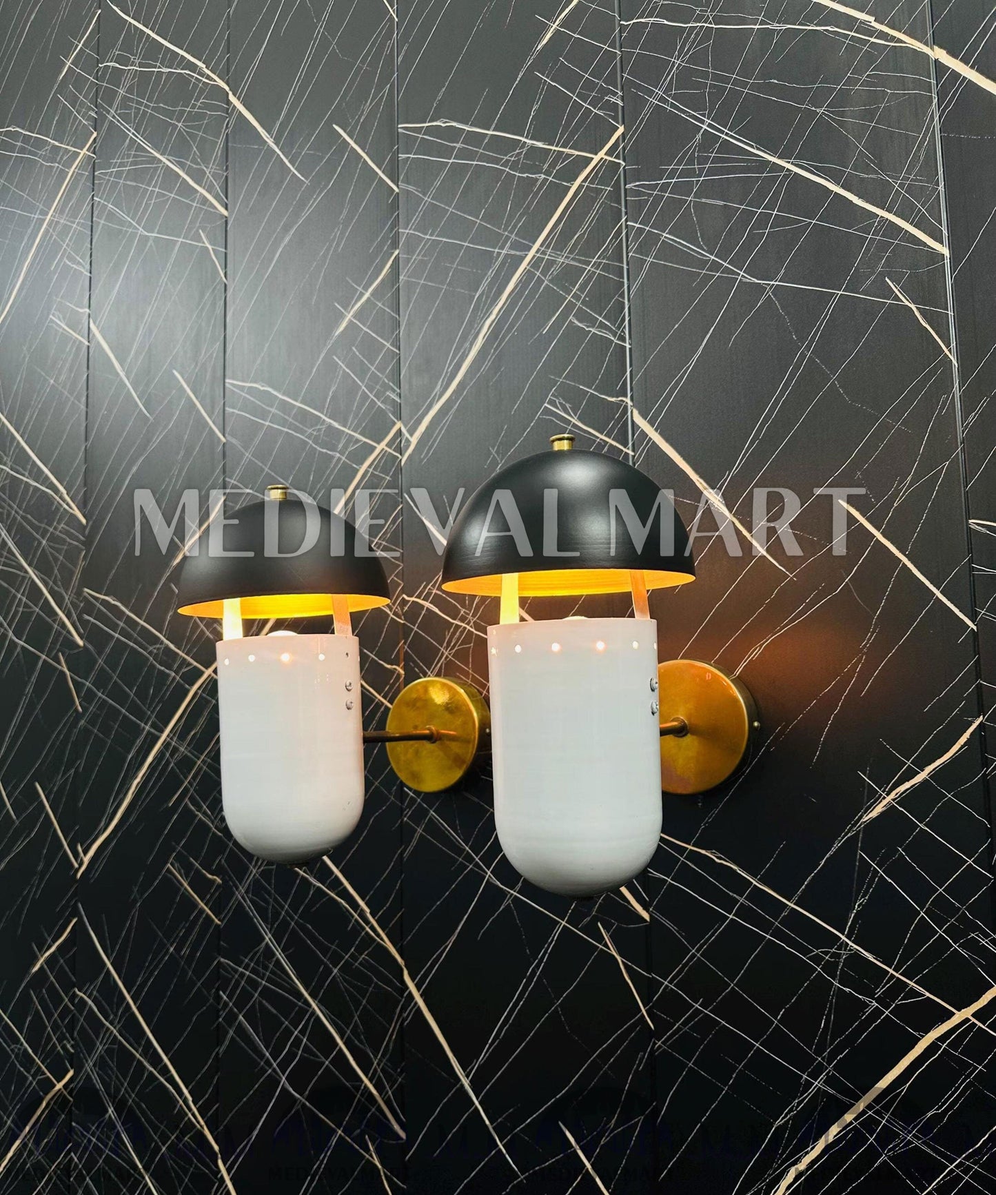 MEDIEVALMART FR Applique Murale en Laiton Fabriquée à la Main : Luminaire