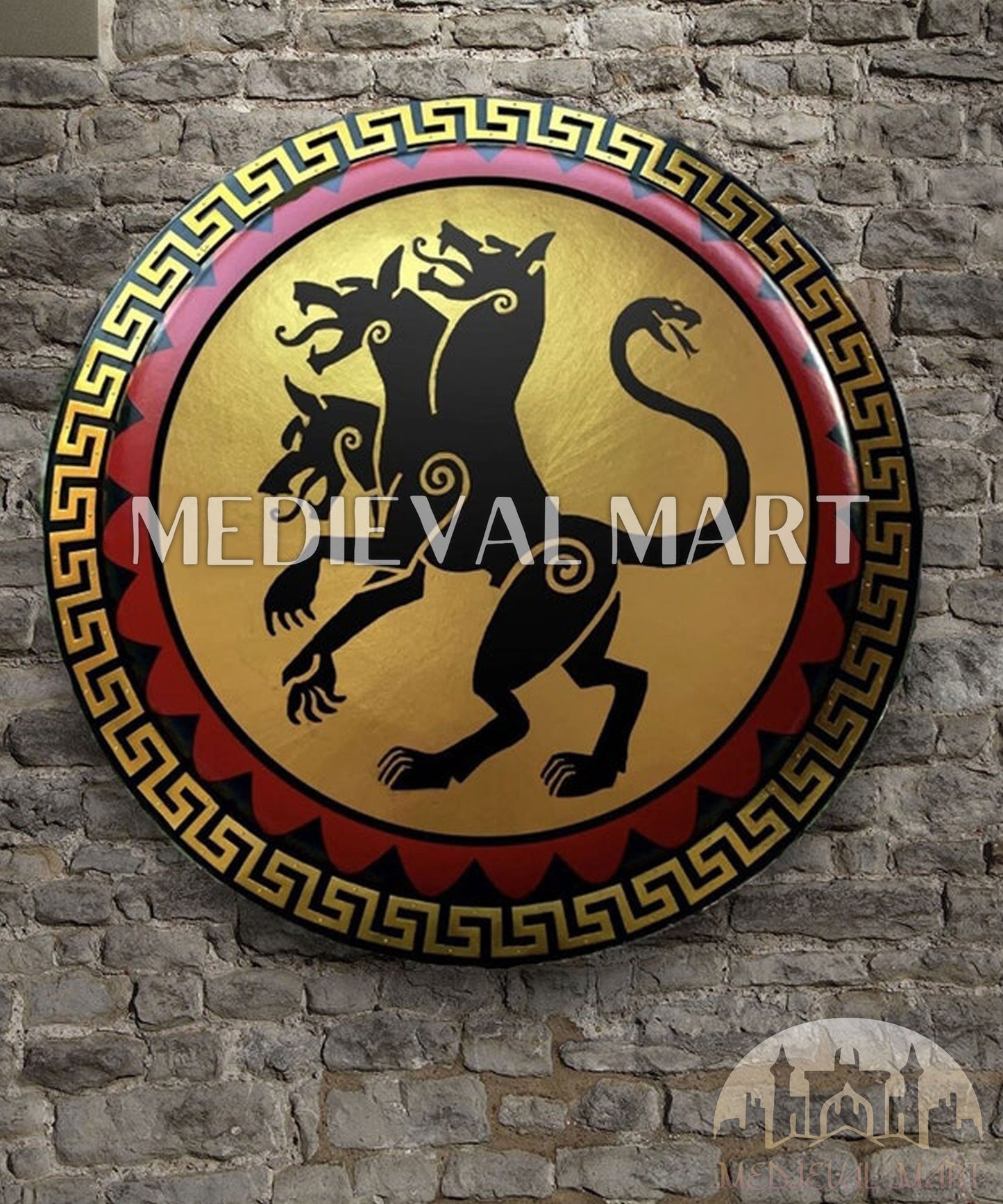 MEDIEVALMART FR Bouclier Viking Iconique Jarl Borg à Pointes en Fer – Bouclier Viking Battleworn | Cadeau pour Papa