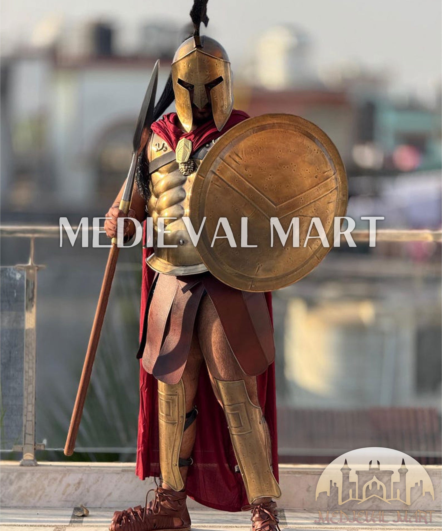 MEDIEVALMART FR Armure Médiévale de l’Empire Romain Kastenbrust – Armure Complète en Plaques avec Épée Alexander (ROA 1332)